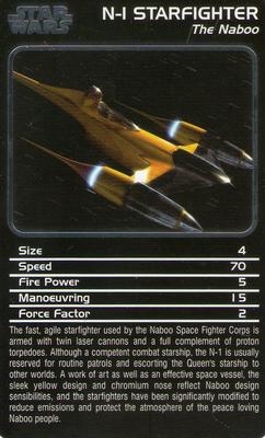 2006 Top Trumps Specials Star Wars Starships #NNO N-1 Starfighter Front