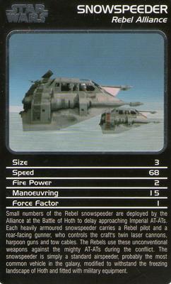2006 Top Trumps Specials Star Wars Starships #NNO Snowspeeder Front