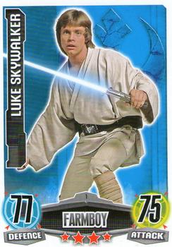 2012 Topps Star Wars Force Attax Movie Edition Series 1 #1 Luke Skywalker Front