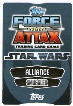 2012 Topps Star Wars Force Attax Movie Edition Series 1 #3 Han Solo Back