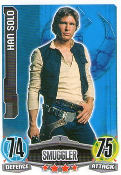2012 Topps Star Wars Force Attax Movie Edition Series 1 #3 Han Solo Front