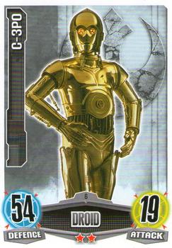 2012 Topps Star Wars Force Attax Movie Edition Series 1 #6 C-3PO Front