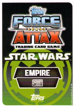 2013 Topps Force Attax Star Wars Movie Edition Series 2 #33 Darth Vader Back