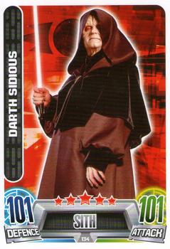 2013 Topps Force Attax Star Wars Movie Edition Series 2 #134 Darth Sidious Front