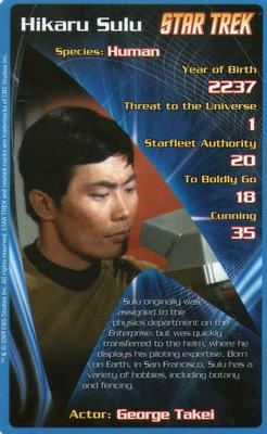 2009 Top Trumps Specials Star Trek #NNO Hikaru Sulu Front
