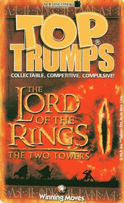 2004 Top Trumps Specials The Lord of the Rings The Two Towers #NNO Title Card Front