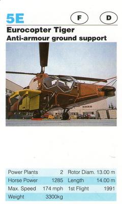 1992 Super Top Trumps Today's Helicopters #5E Eurocopter Tiger Front