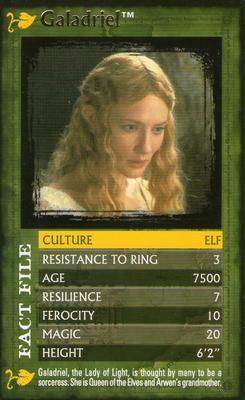 2004 Top Trumps Specials The Lord of the Rings The Fellowship of the Ring #NNO Galadriel Front