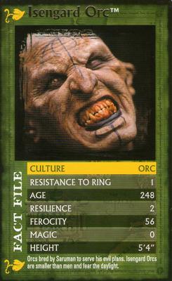 2004 Top Trumps Specials The Lord of the Rings The Fellowship of the Ring #NNO Isengard Orc Front