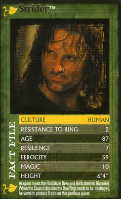 2004 Top Trumps Specials The Lord of the Rings The Fellowship of the Ring #NNO Strider Front