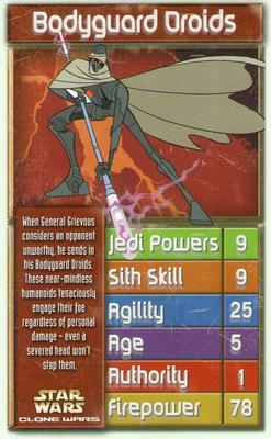 2007 Top Trumps Specials Star Wars Clone Wars #NNO Bodyguard Droids Front