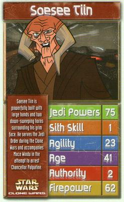 2007 Top Trumps Specials Star Wars Clone Wars #NNO Saesee Tiin Front