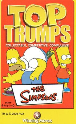 2000 Top Trumps The Simpsons #NNO Title Card Front