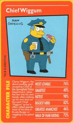 2000 Top Trumps The Simpsons #NNO Chief Wiggum Front