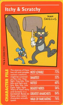 2000 Top Trumps The Simpsons #NNO Itchy & Scratchy Front
