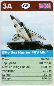 1983-85 Top Trumps Take Off #3A Bae Sea Harrier FRS Mk.1 Front