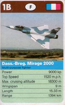 1983-85 Top Trumps Take Off #1B Dass. Breg. Mirage 2000 Front