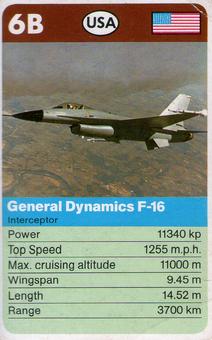 1983-85 Top Trumps Take Off #6B General Dynamics F-16 Front