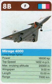 1983-85 Top Trumps Take Off #8B Mirage 4000 Front
