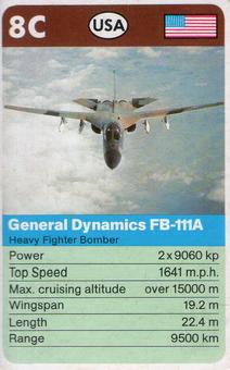 1983-85 Top Trumps Take Off #8C General Dynamics FB-111A Front