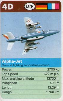 1983-85 Top Trumps Take Off #4D Alpha-Jet Front