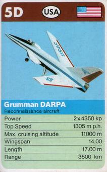 1983-85 Top Trumps Take Off #5D Grumman DARPA Front