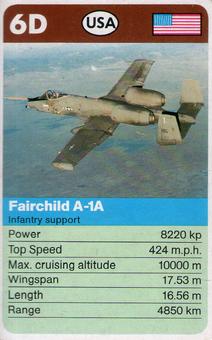 1983-85 Top Trumps Take Off #6D Fairchild A-1A Front