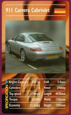 2000 Top Trumps Sports Cars #NNO 911 Carrera Cabriolet Front