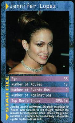 2003 Top Trumps Movie Stars #NNO Jennifer Lopez Front