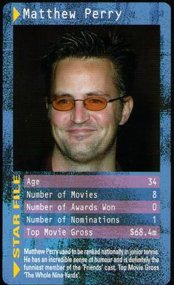 2003 Top Trumps Movie Stars #NNO Matthew Perry Front