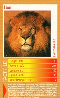 2003 Top Trumps Predators #NNO Lion Front