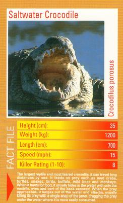 2003 Top Trumps Predators #NNO Saltwater Crocodile Front