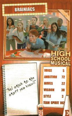 2007 Top Trumps Specials High School Musical #NNO Brainiacs Front