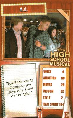 2007 Top Trumps Specials High School Musical #NNO M.C. Front