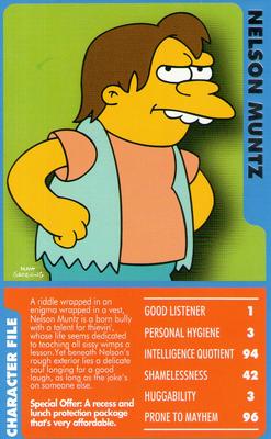 2007 Top Trumps Specials The Simpsons Classic Collection Volume 2 #NNO Nelson Muntz Front