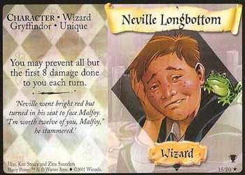 2001 Wizards Harry Potter Quidditch Cup TCG #15 Neville Longbottom Front