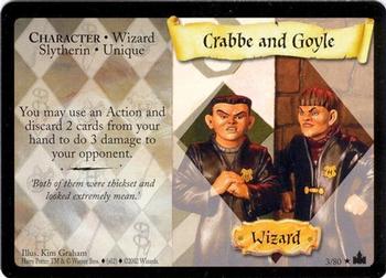2002 Wizards Harry Potter Adventures at Hogwarts TCG #3 Crabbe & Goyle Front