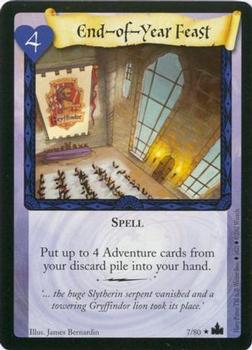 2002 Wizards Harry Potter Adventures at Hogwarts TCG #7 End Of Year Feast Front