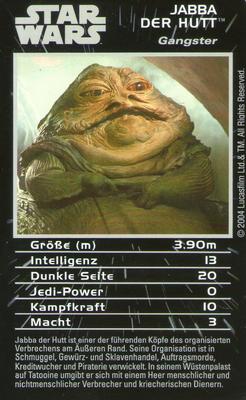 2012 Top Trumps Specials Star Wars Episodes IV-VI (German) #NNO Jabba The Hutt Front