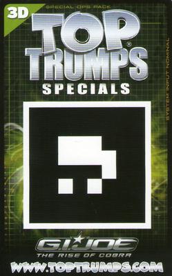 2009 Top Trumps Specials G.I. Joe The Rise of Cobra #NNO Storm Shadow Back