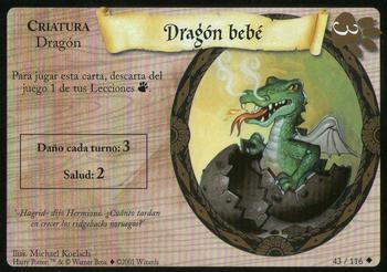 2001 Wizards Harry Potter TCG Spanish #43 Baby Dragon Front