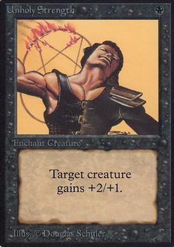 1993 Magic the Gathering Alpha #NNO Unholy Strength Front