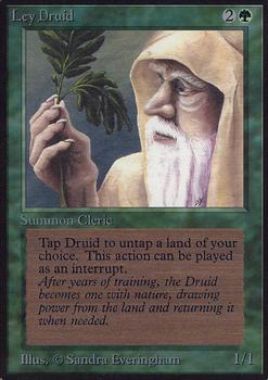 1993 Magic the Gathering Alpha #NNO Ley Druid Front