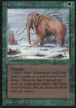 1993 Magic the Gathering Alpha #NNO War Mammoth Front