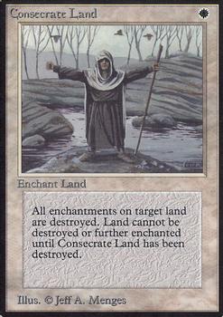 1993 Magic the Gathering Alpha #NNO Consecrate Land Front