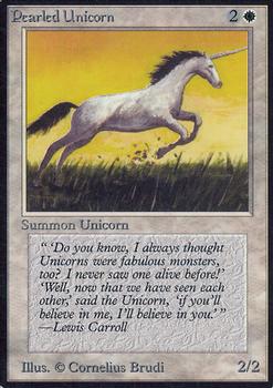 1993 Magic the Gathering Alpha #NNO Pearled Unicorn Front