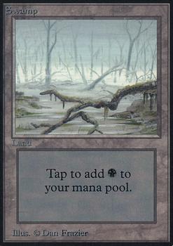 1993 Magic the Gathering Alpha #NNO Swamp Front
