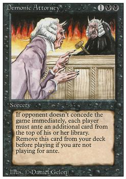 1994 Magic the Gathering Revised Edition #NNO Demonic Attorney Front