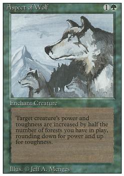 1994 Magic the Gathering Revised Edition #NNO Aspect of Wolf Front