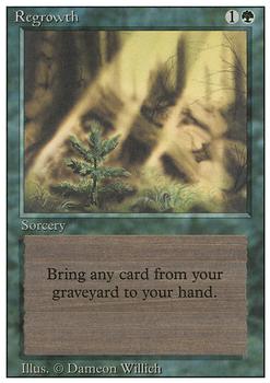 1994 Magic the Gathering Revised Edition #NNO Regrowth Front